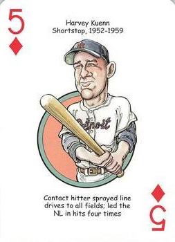 2006 Hero Decks Detroit Tigers Baseball Heroes Playing Cards #5♦ Harvey Kuenn Front