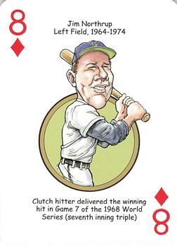2006 Hero Decks Detroit Tigers Baseball Heroes Playing Cards #8♦ Jim Northrup Front