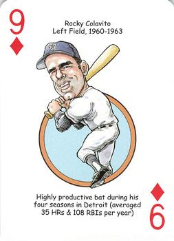 2006 Hero Decks Detroit Tigers Baseball Heroes Playing Cards #9♦ Rocky Colavito Front