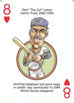 2006 Hero Decks Detroit Tigers Baseball Heroes Playing Cards #8♥ Chet Lemon Front
