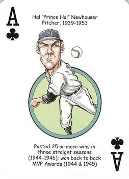 2006 Hero Decks Detroit Tigers Baseball Heroes Playing Cards #A♣ Hal Newhouser Front