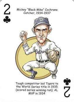 2006 Hero Decks Detroit Tigers Baseball Heroes Playing Cards #2♣ Mickey Cochrane Front