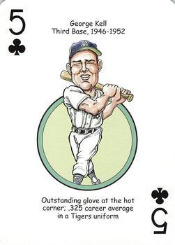 2006 Hero Decks Detroit Tigers Baseball Heroes Playing Cards #5♣ George Kell Front