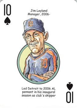 2006 Hero Decks Detroit Tigers Baseball Heroes Playing Cards #10♠ Jim Leyland Front