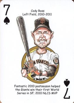 2017 Hero Decks San Francisco Giants Baseball Heroes Playing Cards #7♠ Cody Ross Front