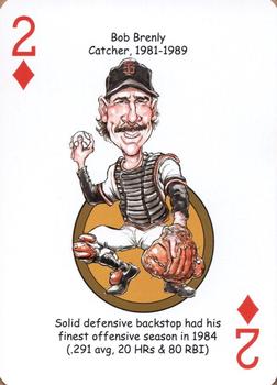 2017 Hero Decks San Francisco Giants Baseball Heroes Playing Cards #2♦ Bob Brenly Front
