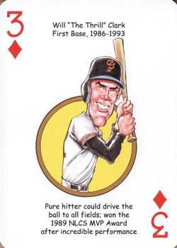 2017 Hero Decks San Francisco Giants Baseball Heroes Playing Cards #3♦ Will Clark Front