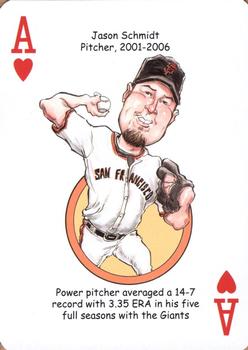 2017 Hero Decks San Francisco Giants Baseball Heroes Playing Cards #A♥ Jason Schmidt Front