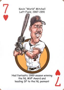 2017 Hero Decks San Francisco Giants Baseball Heroes Playing Cards #7♥ Kevin Mitchell Front