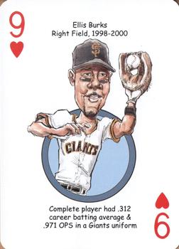 2017 Hero Decks San Francisco Giants Baseball Heroes Playing Cards #9♥ Ellis Burks Front