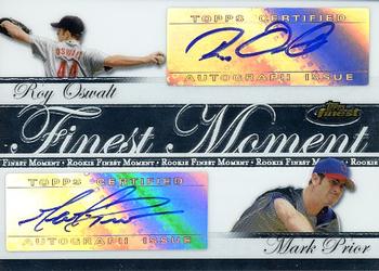 2007 Finest - Rookie Finest Moments Autographs Dual #DRFA-OP Roy Oswalt / Mark Prior Front