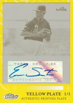 2007 Finest - Rookie Finest Moments Autographs Framed Printing Plates Yellow #RFMA-ES Ervin Santana Front