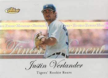 2007 Finest - Rookie Finest Moments Refractors #RFM-JV Justin Verlander Front
