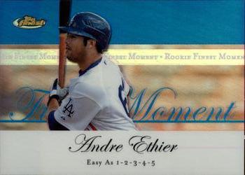 2007 Finest - Rookie Finest Moments Blue Refractors #RFM-AE Andre Ethier Front