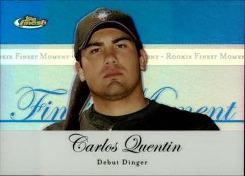 2007 Finest - Rookie Finest Moments Blue Refractors #RFM-CQ Carlos Quentin Front