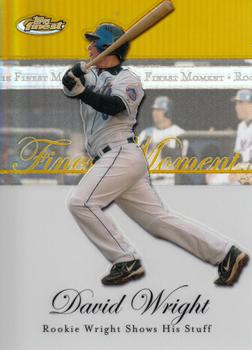 2007 Finest - Rookie Finest Moments Gold Refractors #RFM-DW David Wright Front