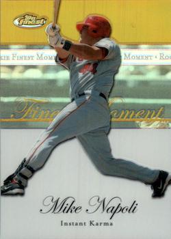 2007 Finest - Rookie Finest Moments Gold Refractors #RFM-MN Mike Napoli Front