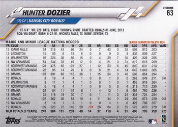 2020 Topps Chrome #63 Hunter Dozier Back