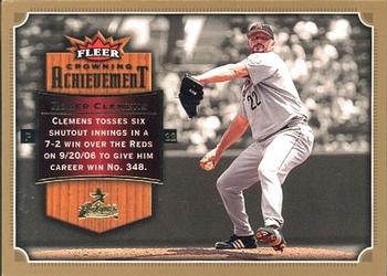 2007 Fleer - Crowning Achievement #CA-RC Roger Clemens Front