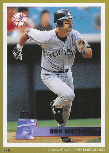 2015 Topps Cardboard Icons Don Mattingly 5x7 - Gold 5x7 #185 Don Mattingly Front