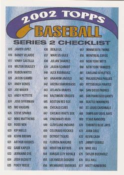2002 Topps - Checklists Blue #3 Series 2 Checklist 3: 615-719 and Inserts Front