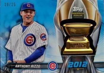 2018 Topps - Factory Set Bonus: Rookie Cup Greats Medallions Blue #RCM-AR Anthony Rizzo Front