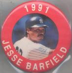 1991 MLBPA Baseball Buttons #NNO Jesse Barfield Front