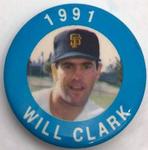 1991 MLBPA Baseball Buttons #NNO Will Clark Front