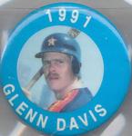 1991 MLBPA Baseball Buttons #NNO Glenn Davis Front
