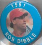 1991 MLBPA Baseball Buttons #NNO Rob Dibble Front