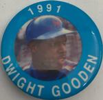 1991 MLBPA Baseball Buttons #NNO Dwight Gooden Front