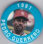 1991 MLBPA Baseball Buttons #NNO Pedro Guerrero Front