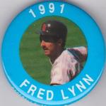 1991 MLBPA Baseball Buttons #NNO Fred Lynn Front