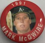 1991 MLBPA Baseball Buttons #NNO Mark McGwire Front