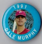 1991 MLBPA Baseball Buttons #NNO Dale Murphy Front