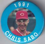 1991 MLBPA Baseball Buttons #NNO Chris Sabo Front