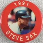 1991 MLBPA Baseball Buttons #NNO Steve Sax Front