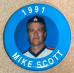1991 MLBPA Baseball Buttons #NNO Mike Scott Front