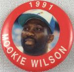1991 MLBPA Baseball Buttons #NNO Mookie Wilson Front