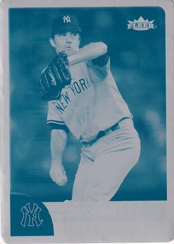 2007 Fleer - Printing Plates Cyan #119 Mike Mussina Front