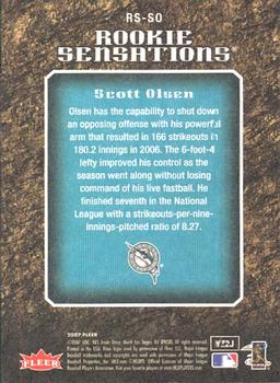 2007 Fleer - Rookie Sensations #RS-SO Scott Olsen Back