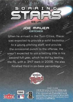 2007 Fleer - Soaring Stars #SS-JM Joe Mauer Back