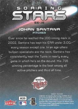 2007 Fleer - Soaring Stars #SS-JS Johan Santana Back