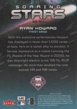 2007 Fleer - Soaring Stars #SS-RH Ryan Howard Back