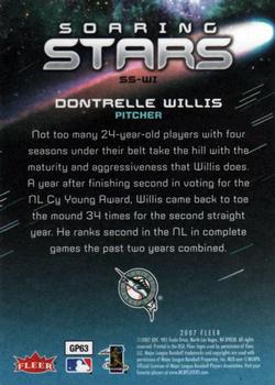 2007 Fleer - Soaring Stars #SS-WI Dontrelle Willis Back