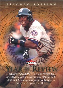 2007 Fleer - Year in Review #YR-AS Alfonso Soriano Front