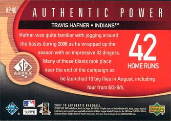 2007 SP Authentic - Authentic Power #AP-46 Travis Hafner Back