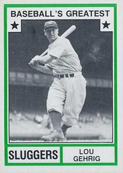 1982 TCMA Baseball's Greatest Sluggers (Tan Back) #19 Lou Gehrig Front