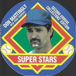 1988 Super Stars Discs #3 Don Mattingly Front