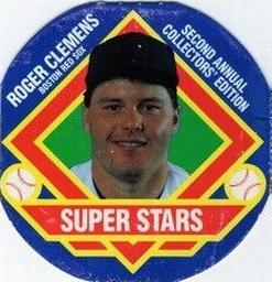 1988 Super Stars Discs #9 Roger Clemens Front